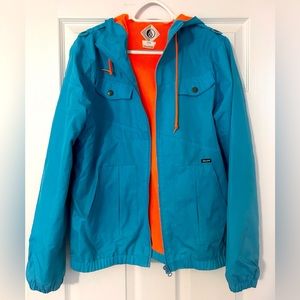 Volcom Bright Blue Rain Jacket - Women’s Large